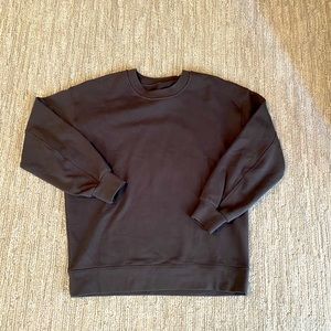 Lululemon black oversized crew neck sweatshirt